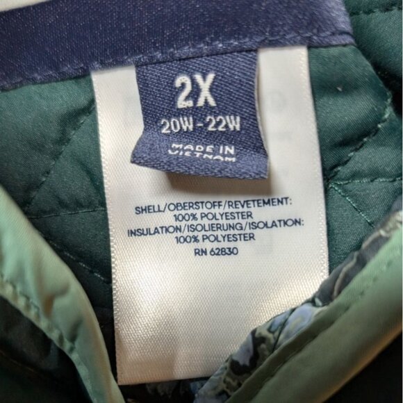 Lands' End Primaloft Reversible Quilted Barn Jacket NWT Womens 2X - Picture 7 of 14